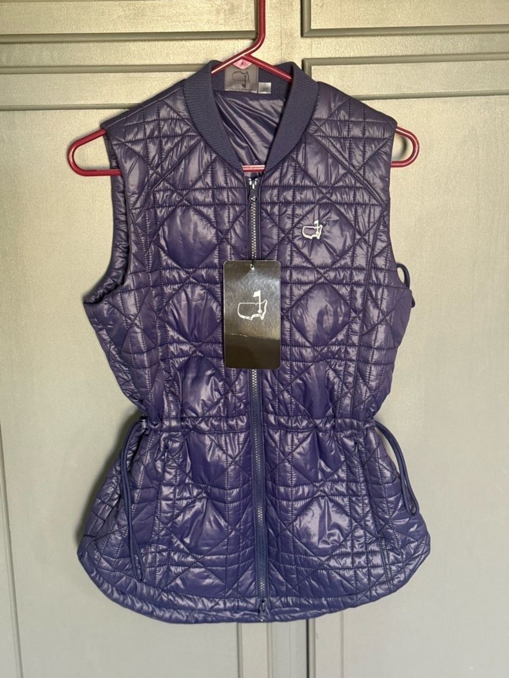 Foray Golf Quilted Navy Sleeveless Vest - Masters Clubhouse Logo